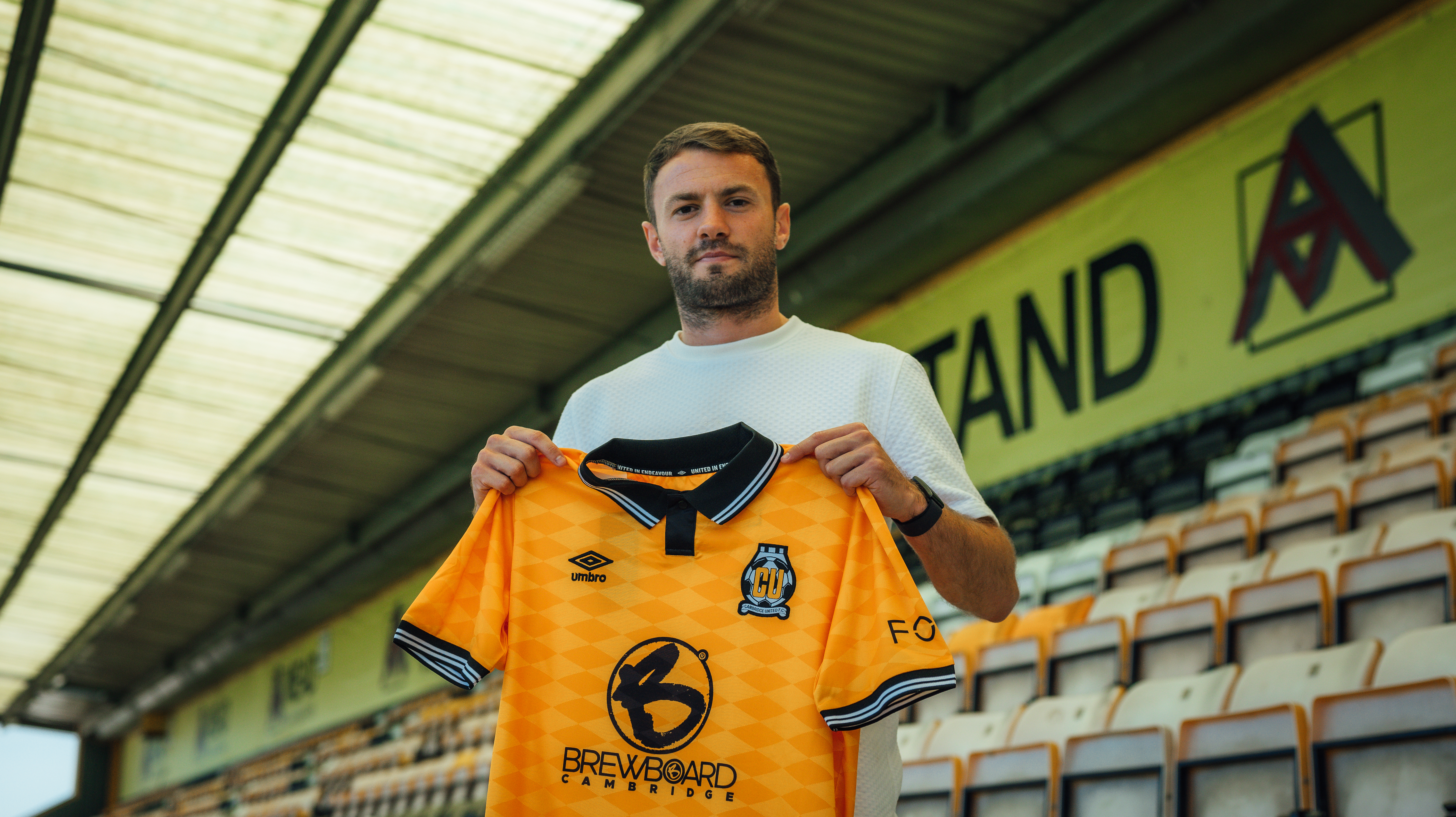 James Gibbons hold the home shirt
