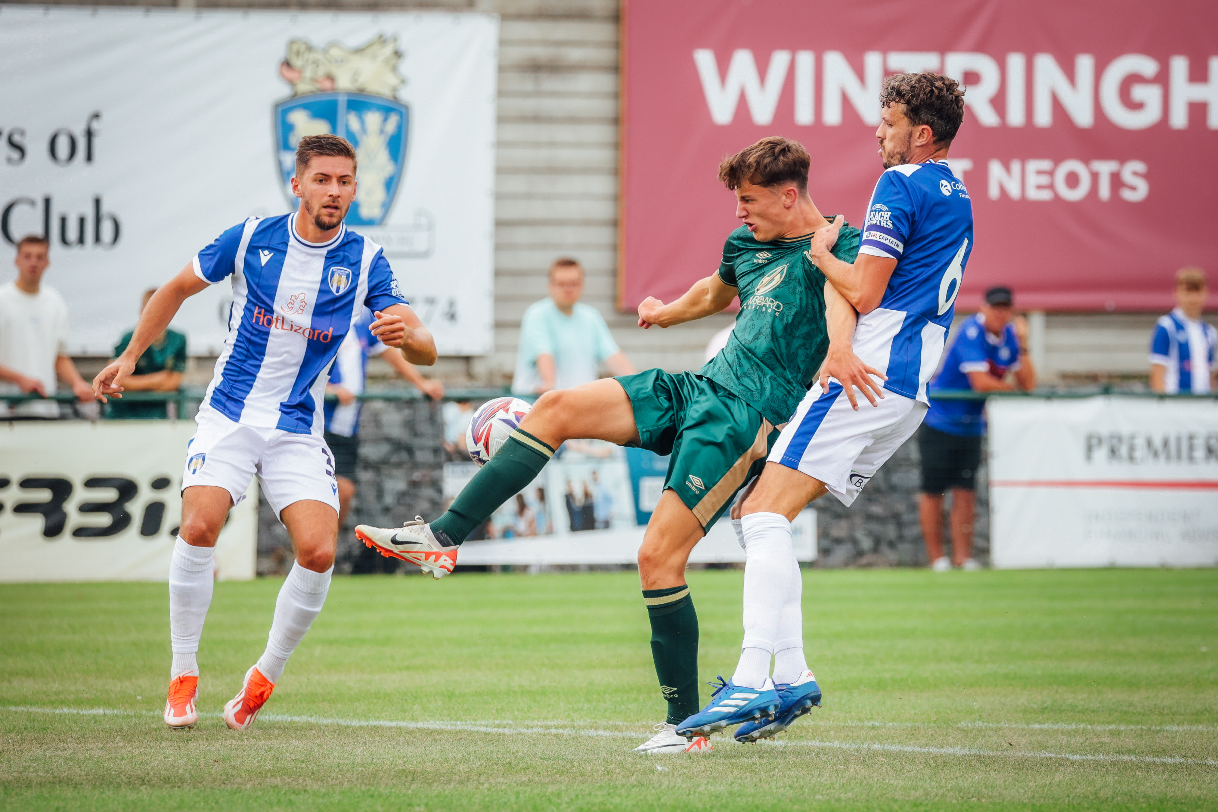 United in action against Colchester