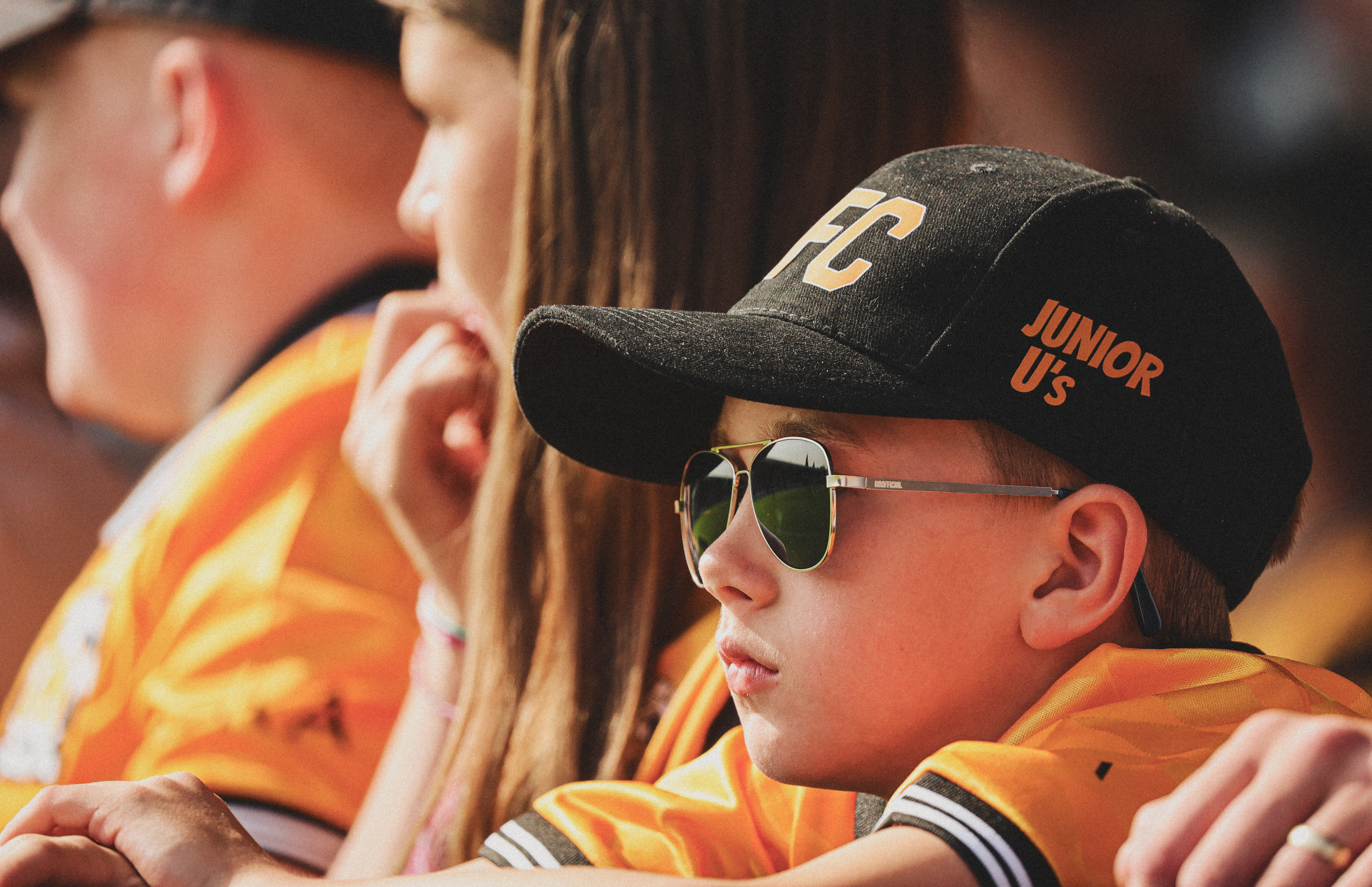 A young fan at the Cledara Abbey Stadium