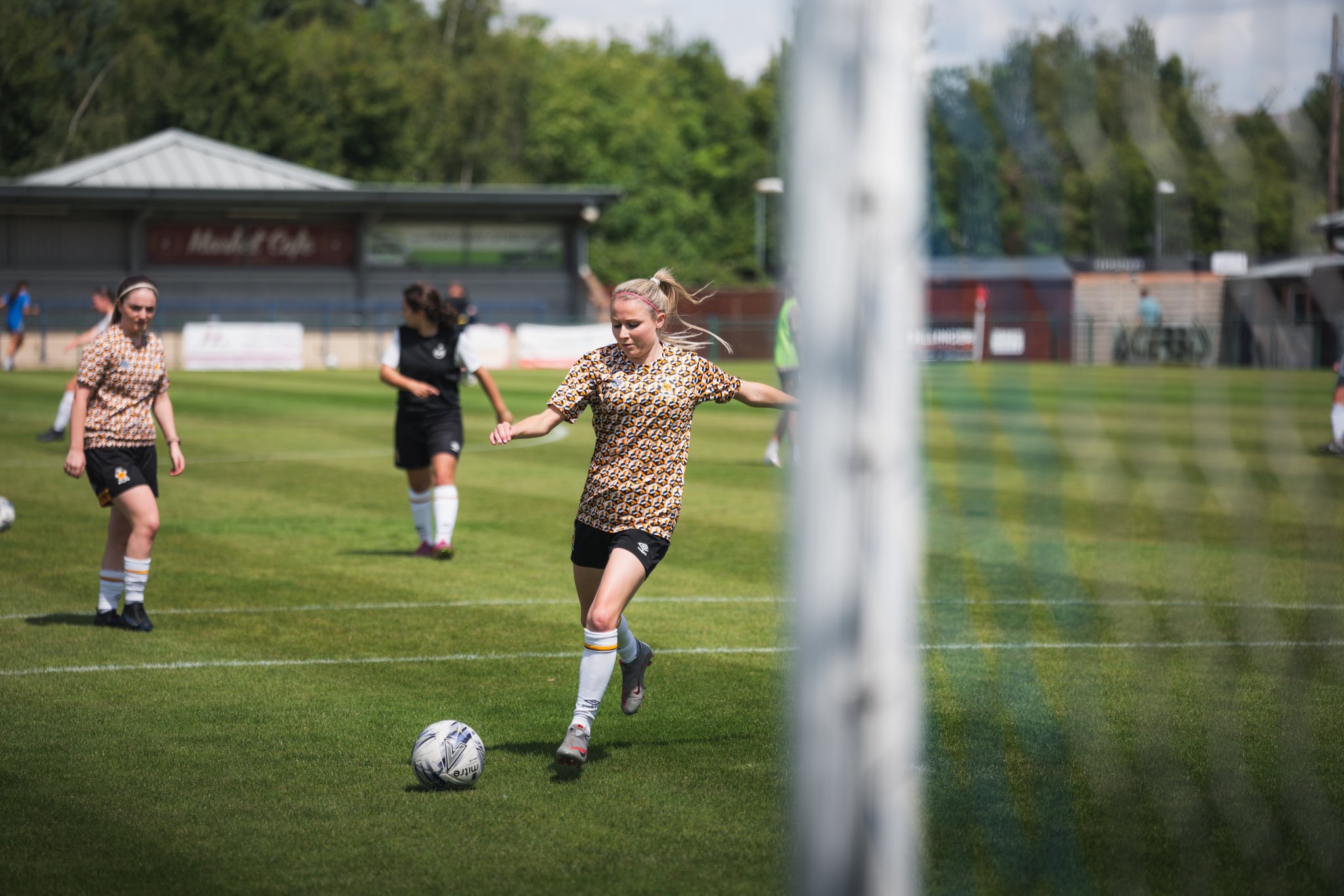 Sarah Wiltshire shoots at goal