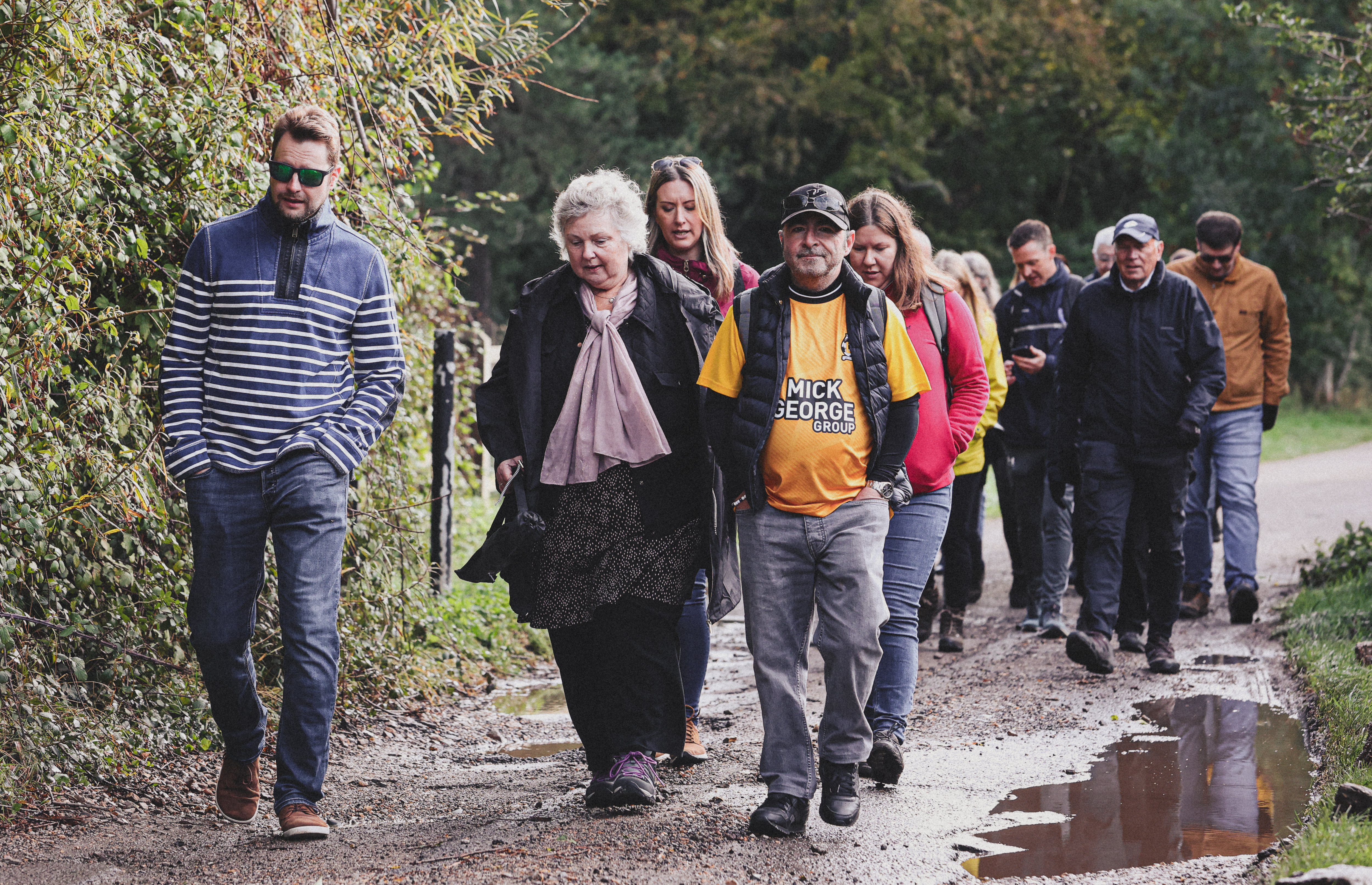 Fans walking to the Cledara Abbey Stadium