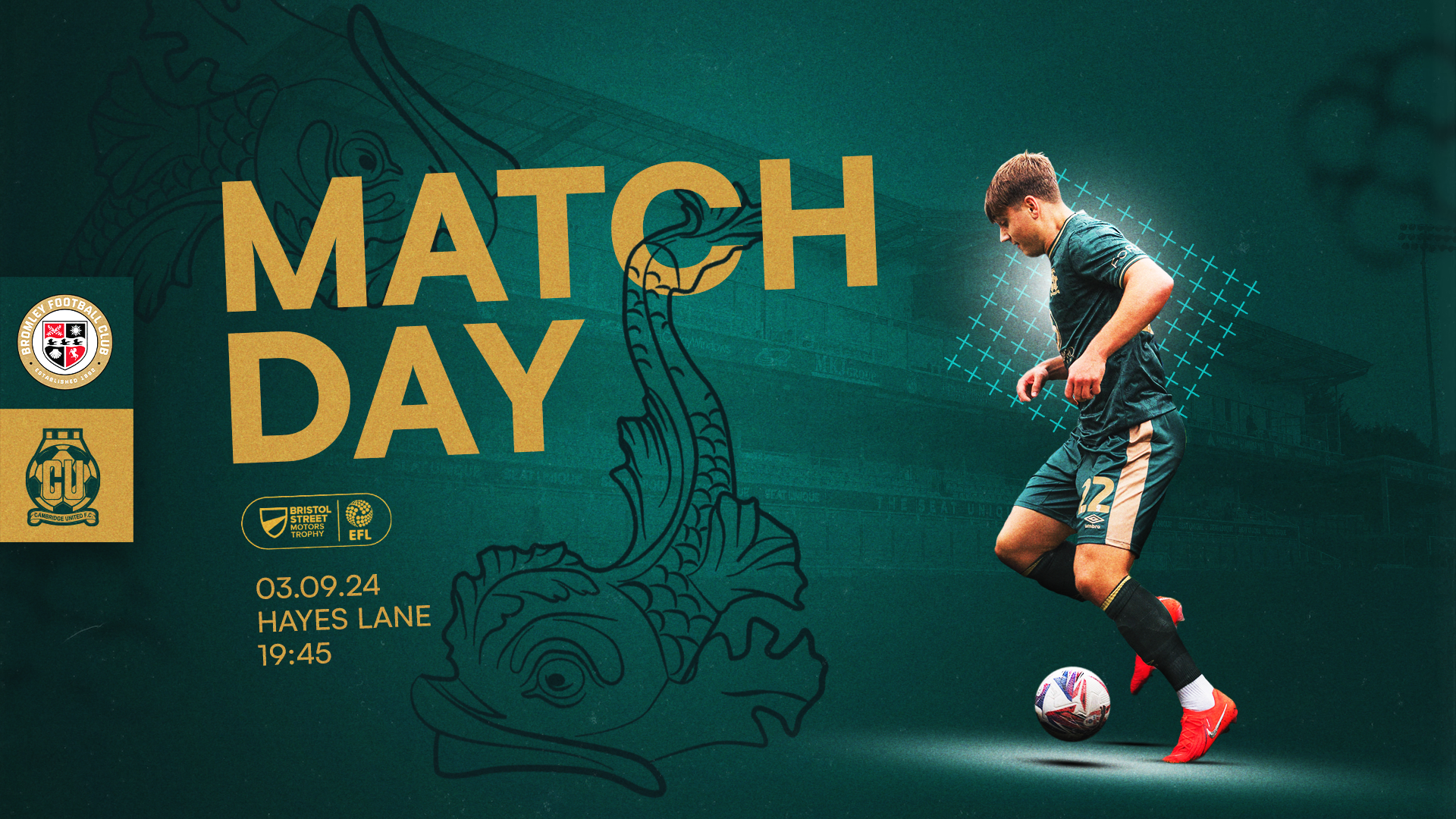 Matchday graphic for Bromley vs Cambridge United