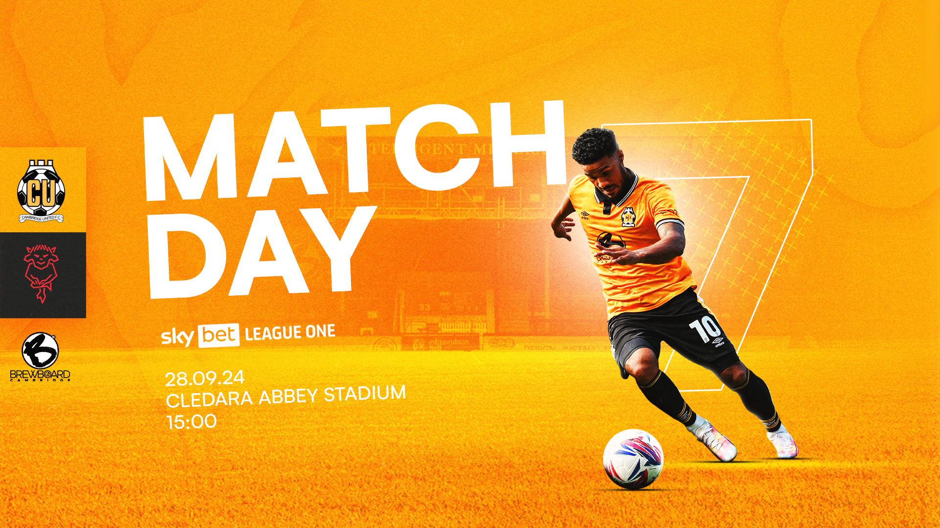 Matchday graphic for Cambridge United vs Lincoln City