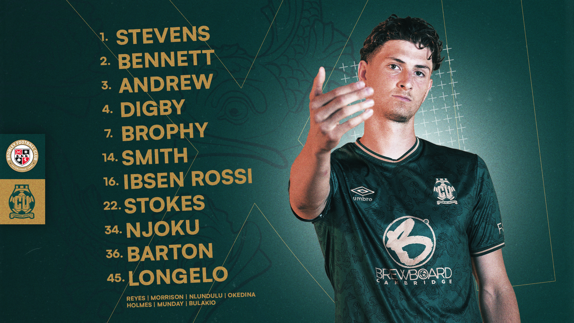 Bromley team news graphic