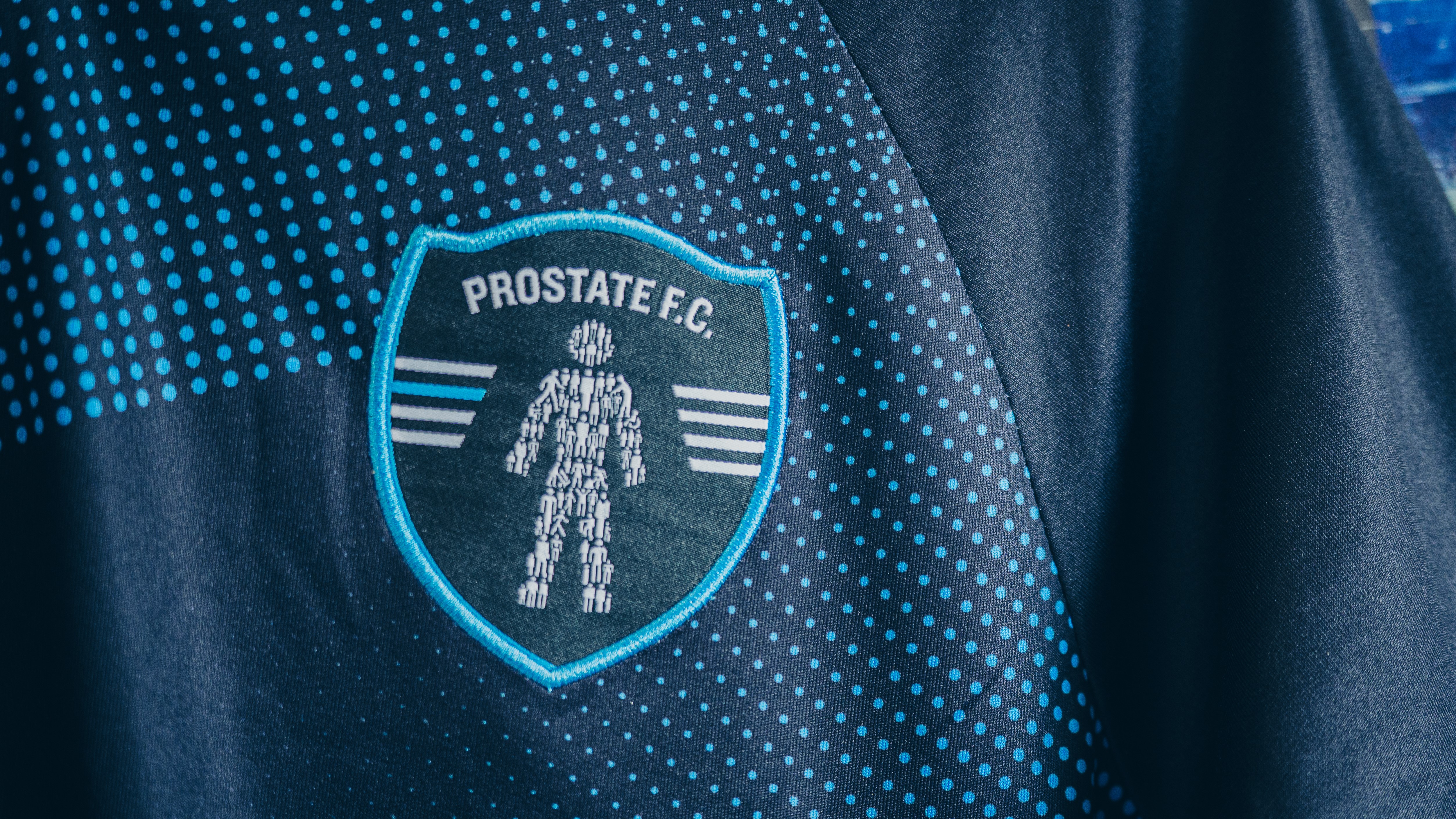 A close up of the Prostate United badge