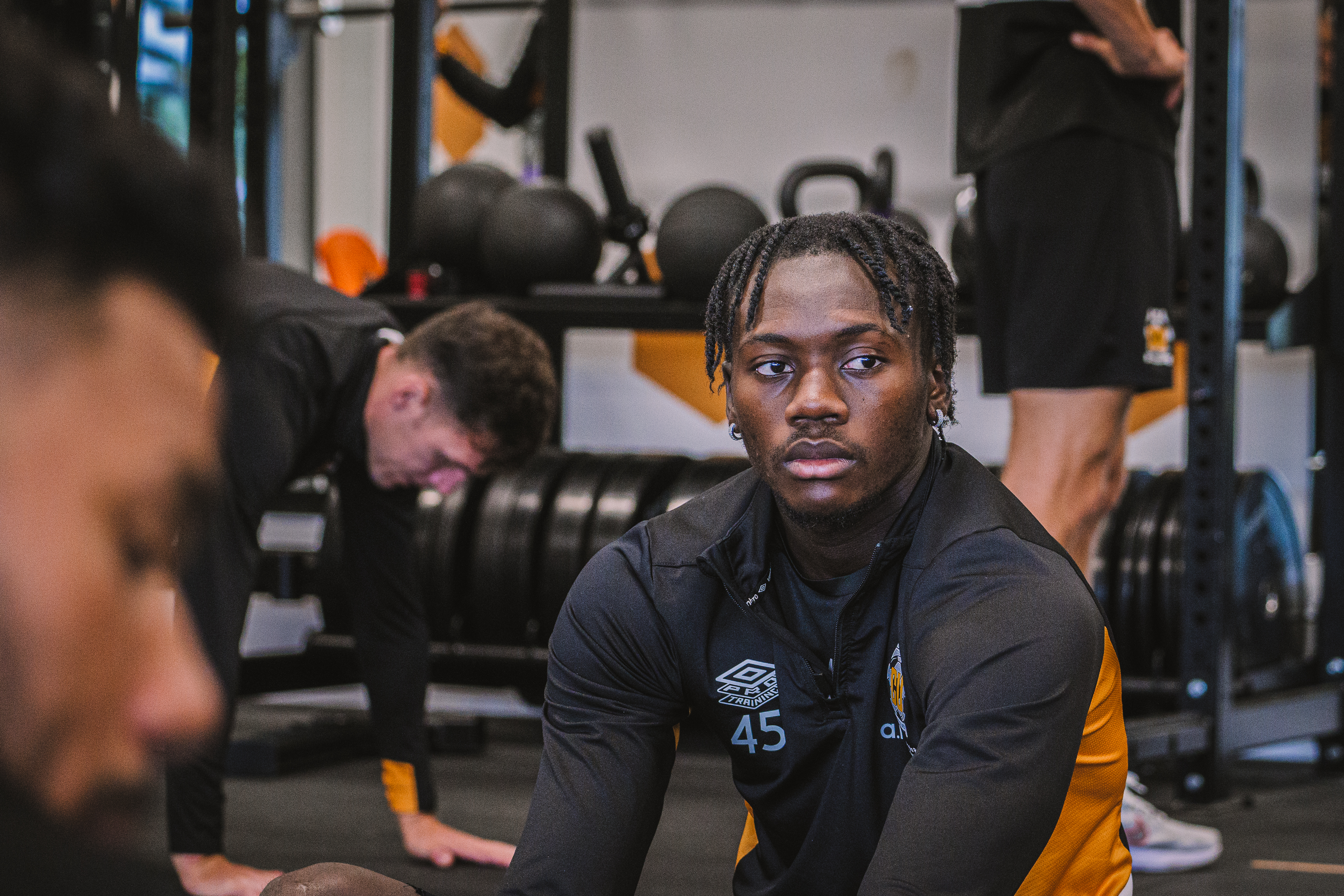 Emmanuel Longelo in the gym