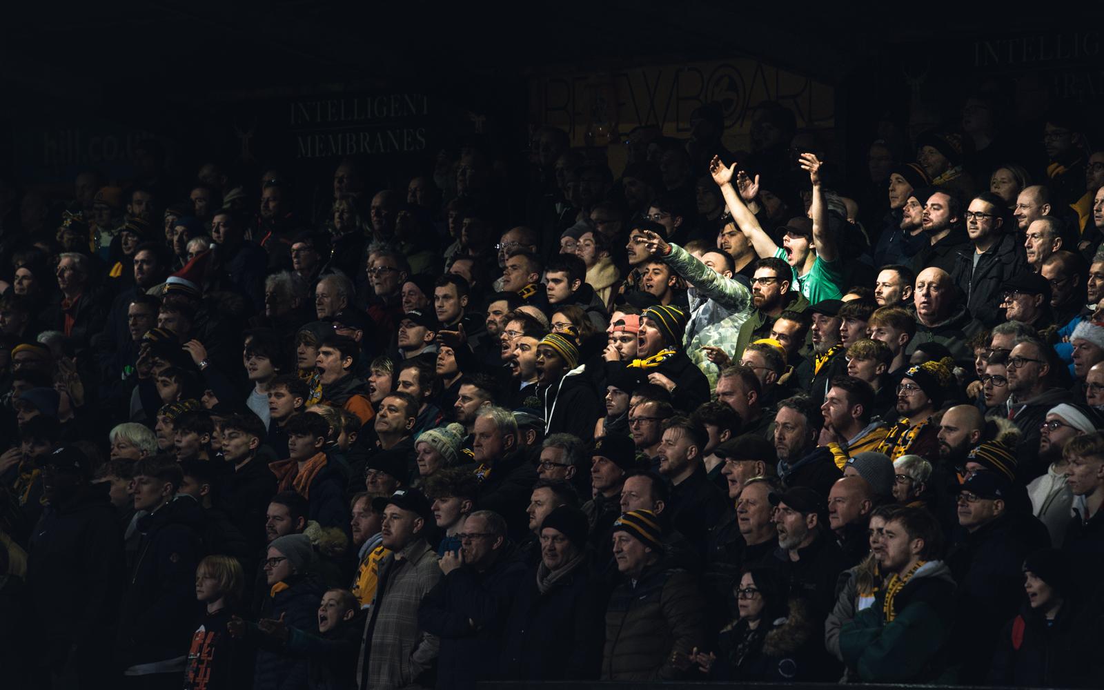 Supporters at the Cledara Abbey for a night game