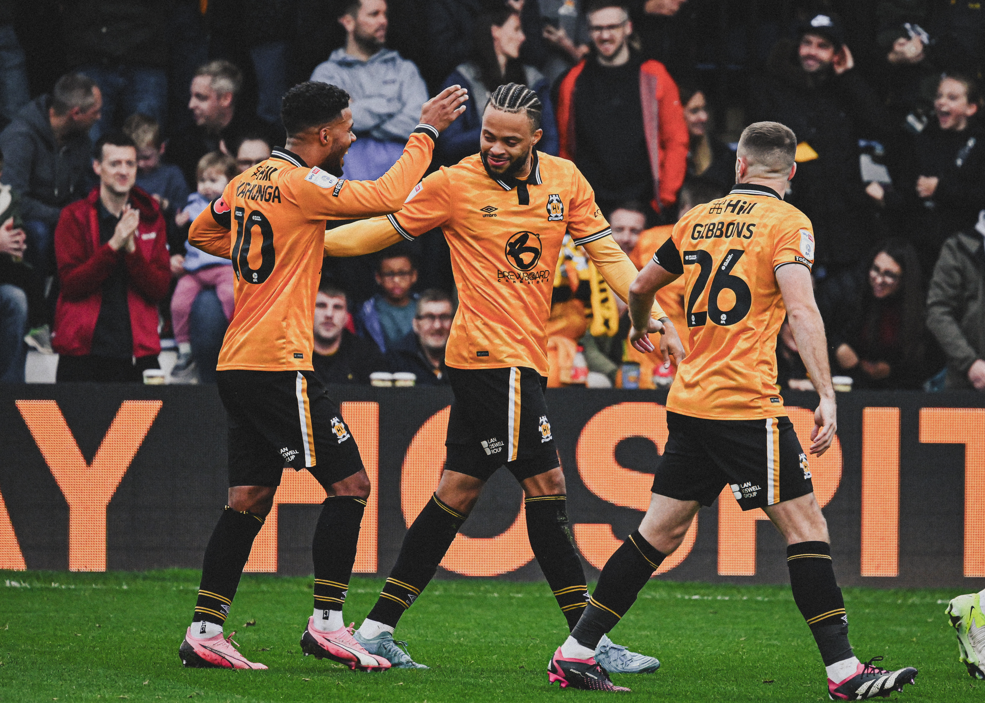 Jordan Cousins celebrates his goal vs Burton