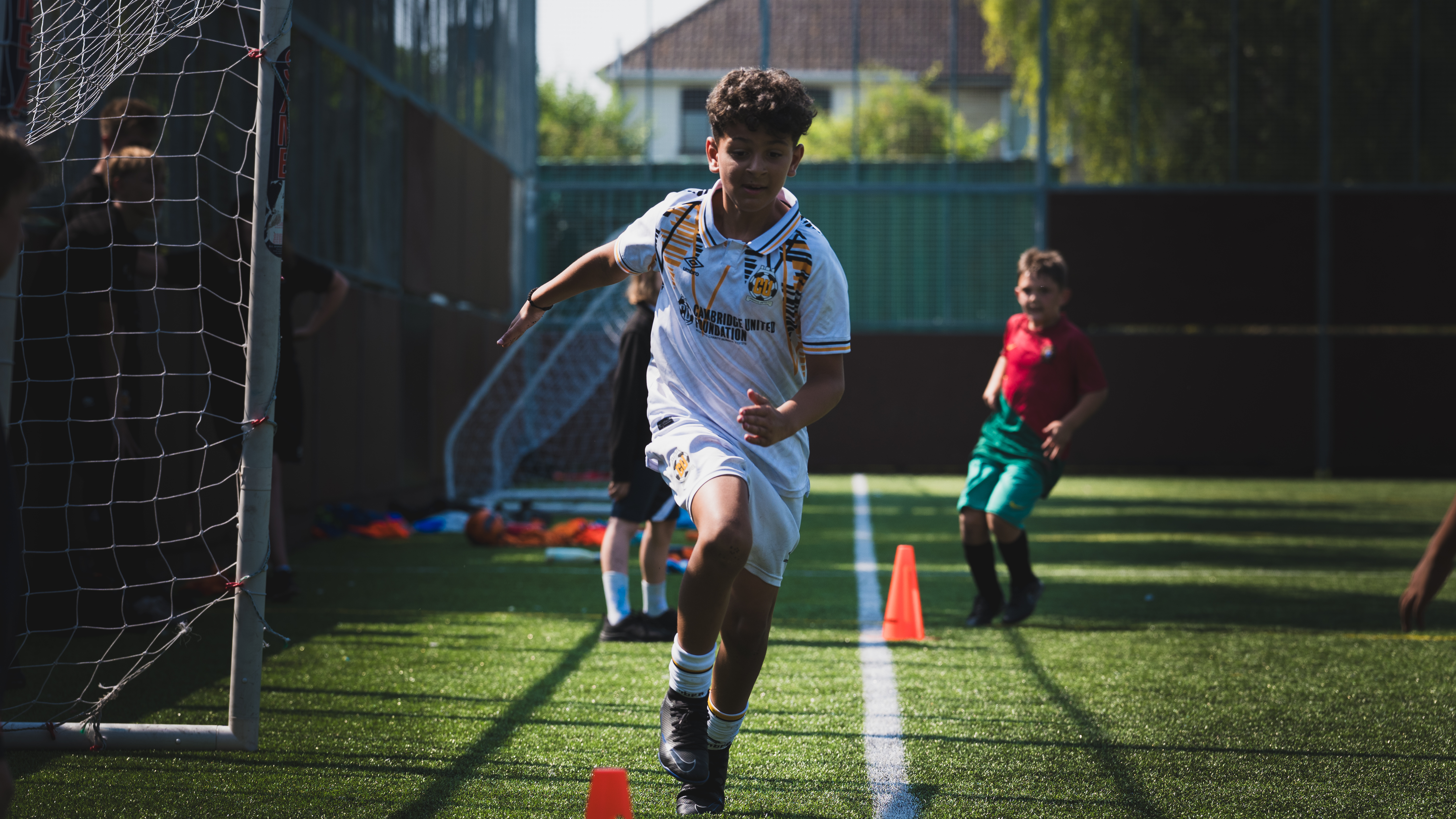 Kids at Cambridge United Soccer Schools