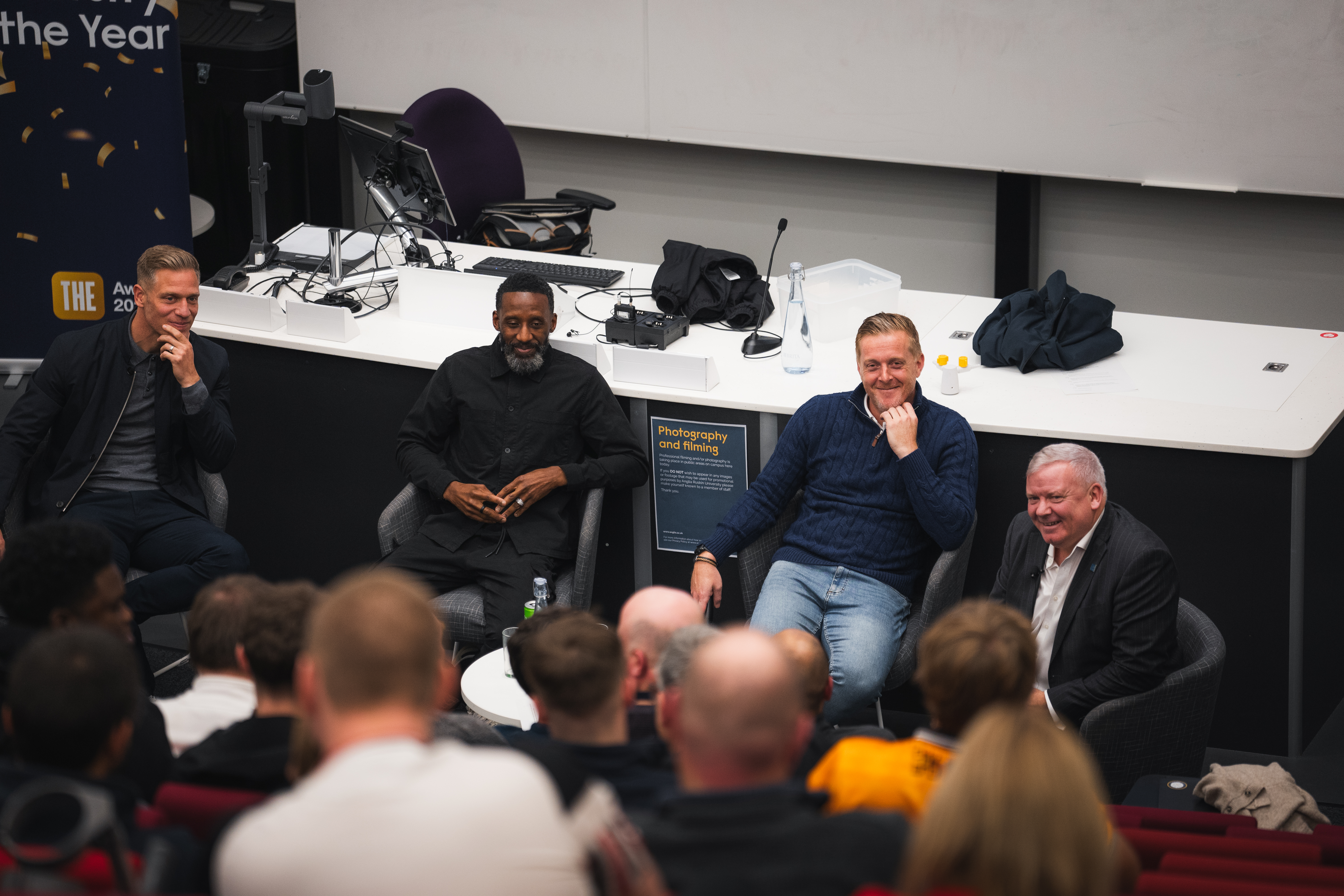 Garry Monk, Jason Euell and Michael Morrison at ARU