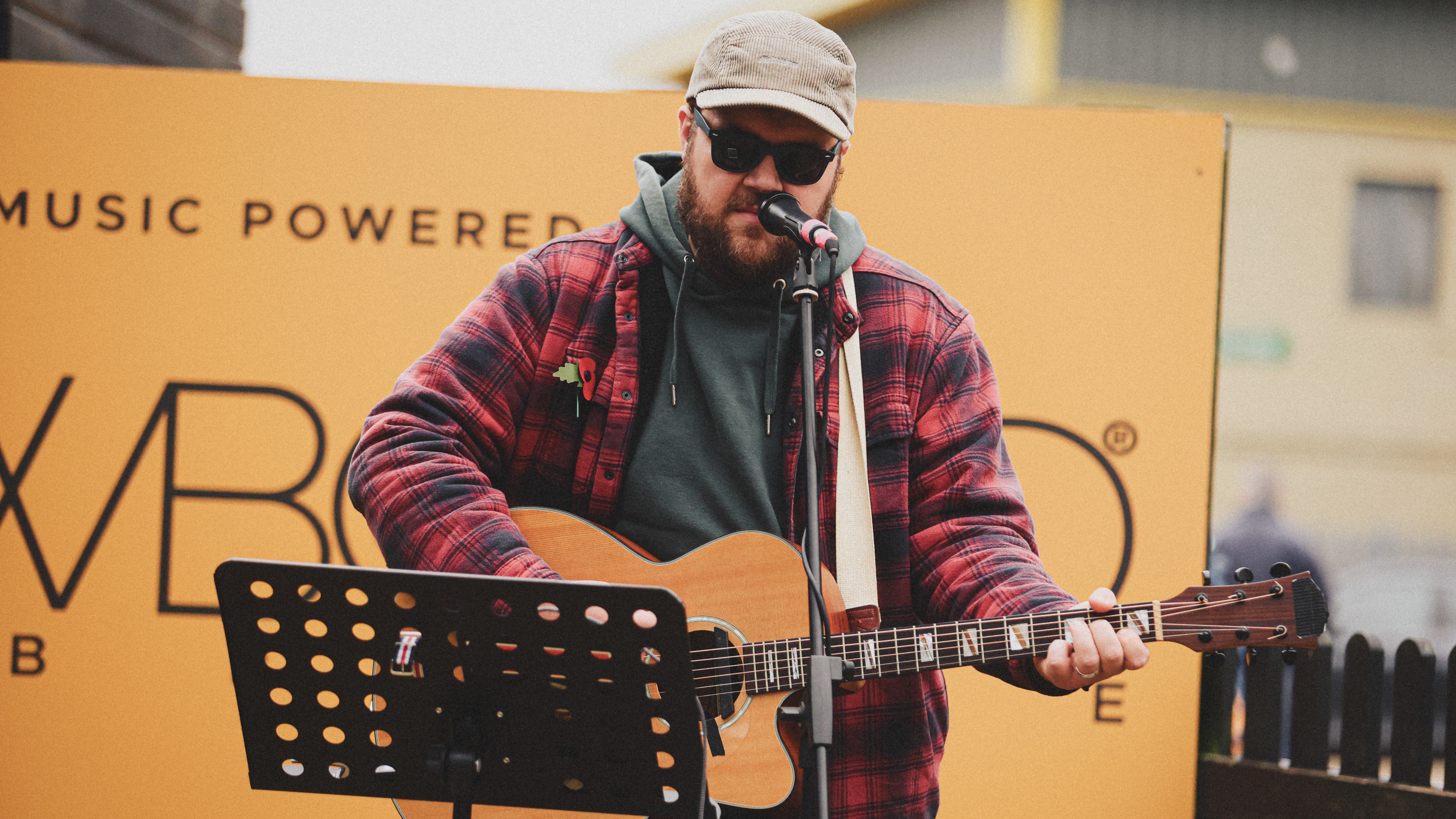 Patrick Craig performing at a home game