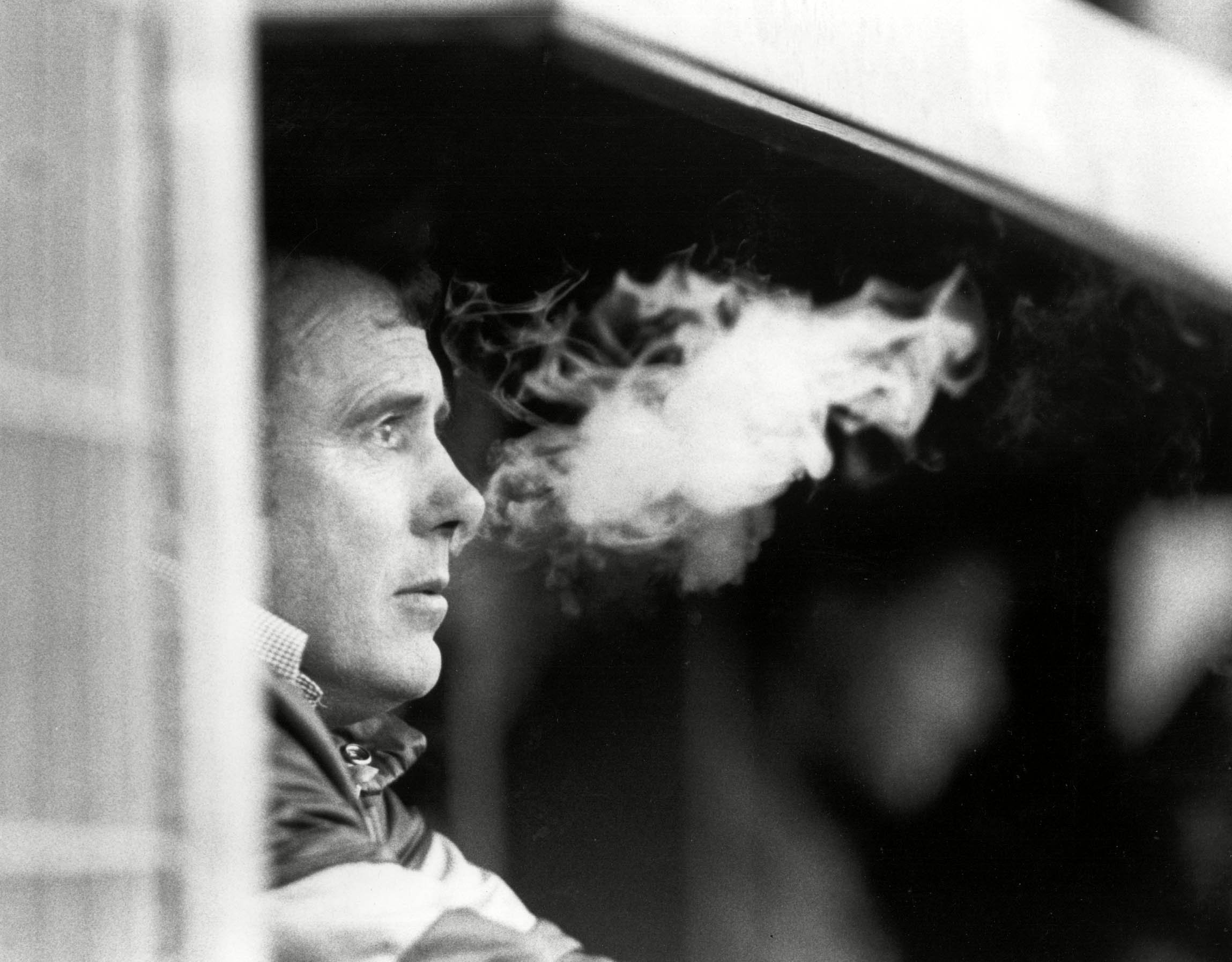 John Docherty in the dug-out