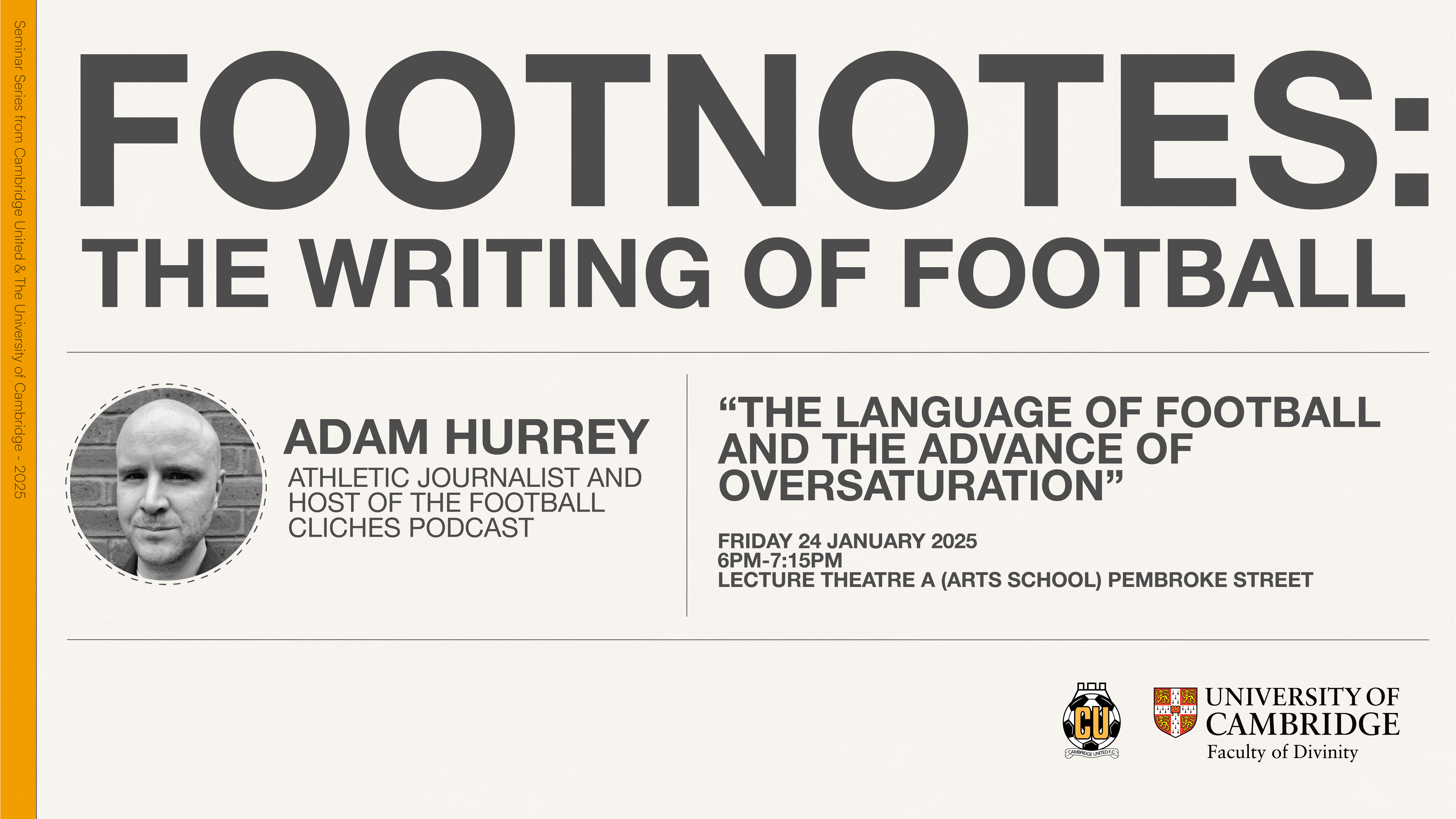 Graphic promoting Footnotes seminar series