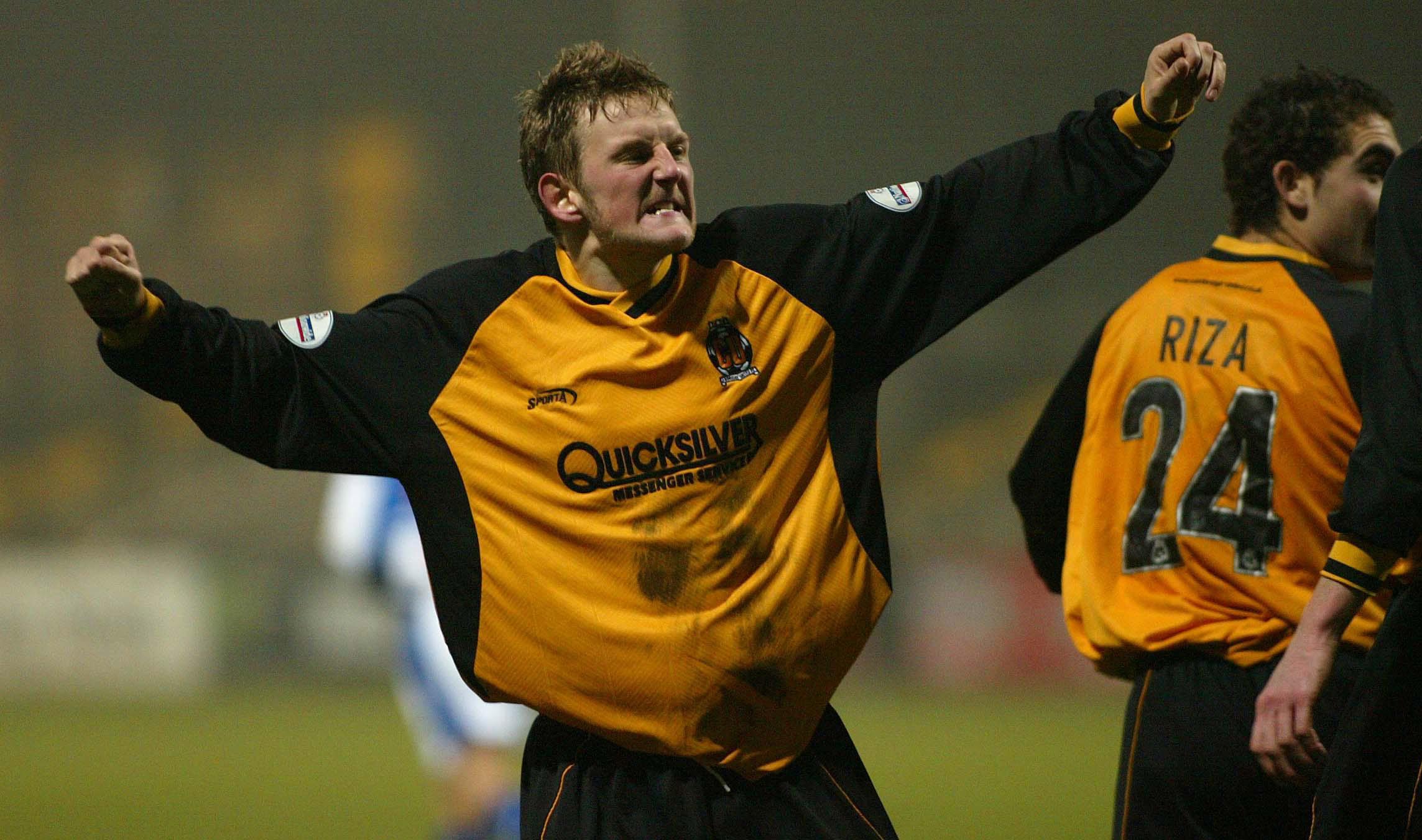 Tom Youngs celebrates a goal