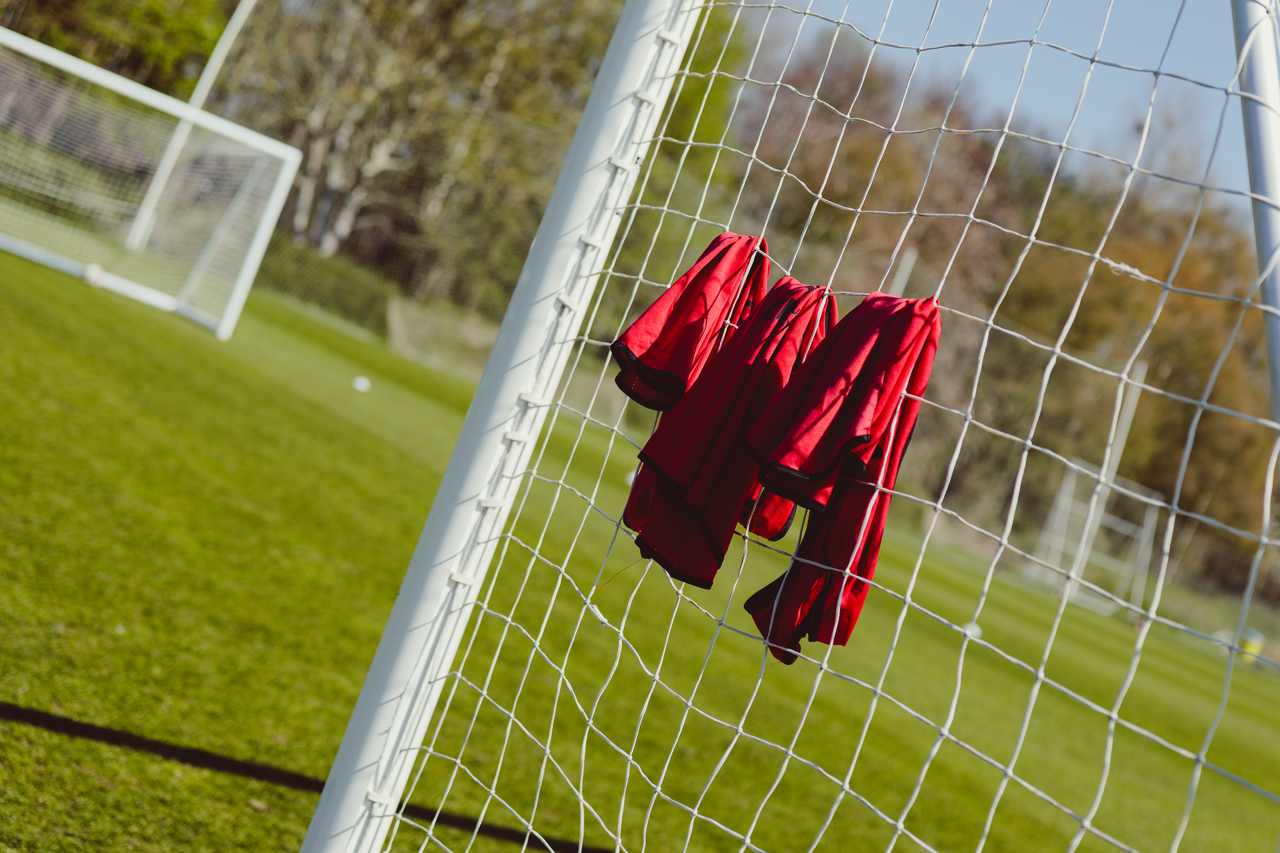 Close up of a goal at the Training Ground