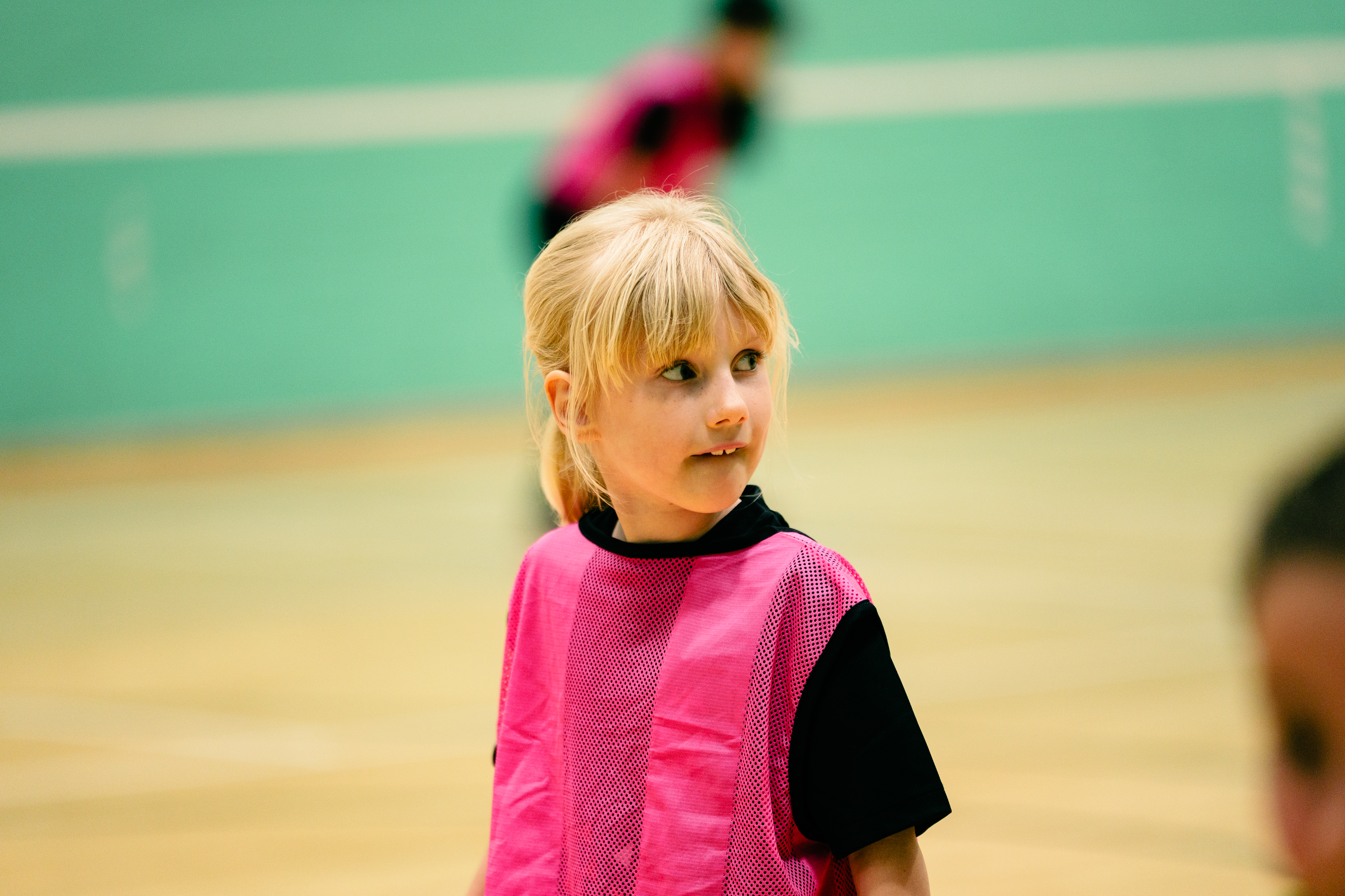 A young female footballer