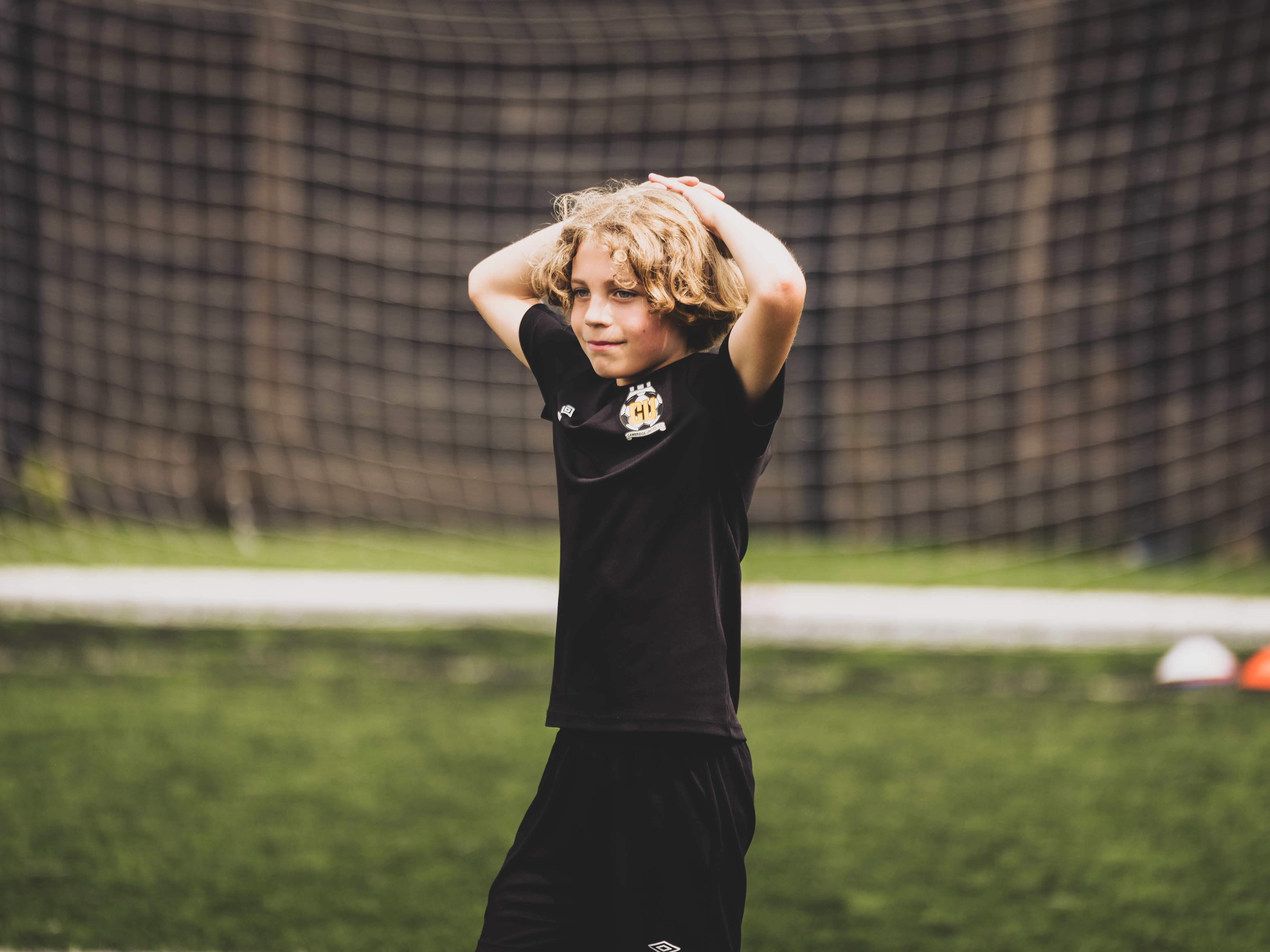 A young player at a Soccer Camp