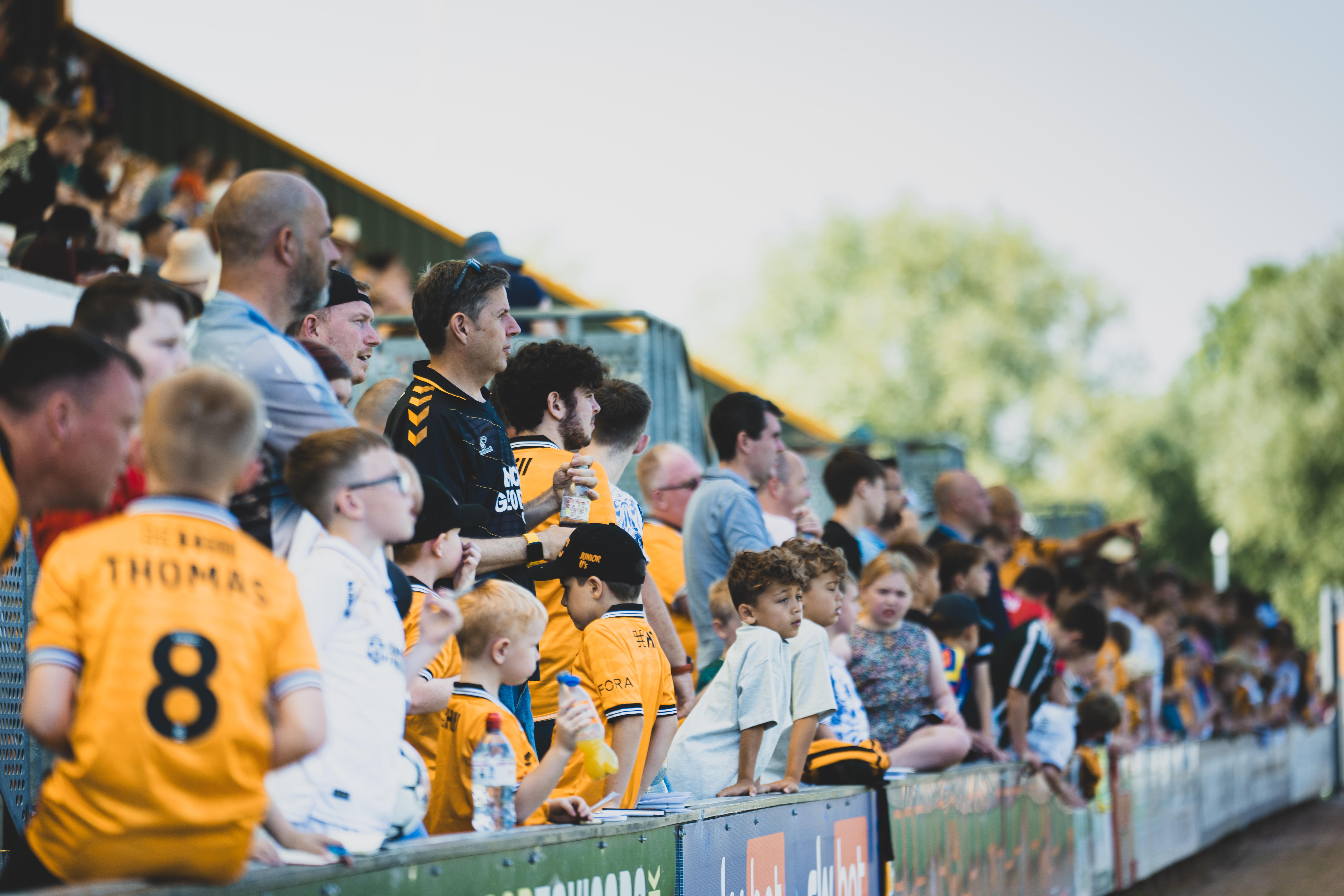 Fans at an Open Day at the Cledara Abbey Stadium