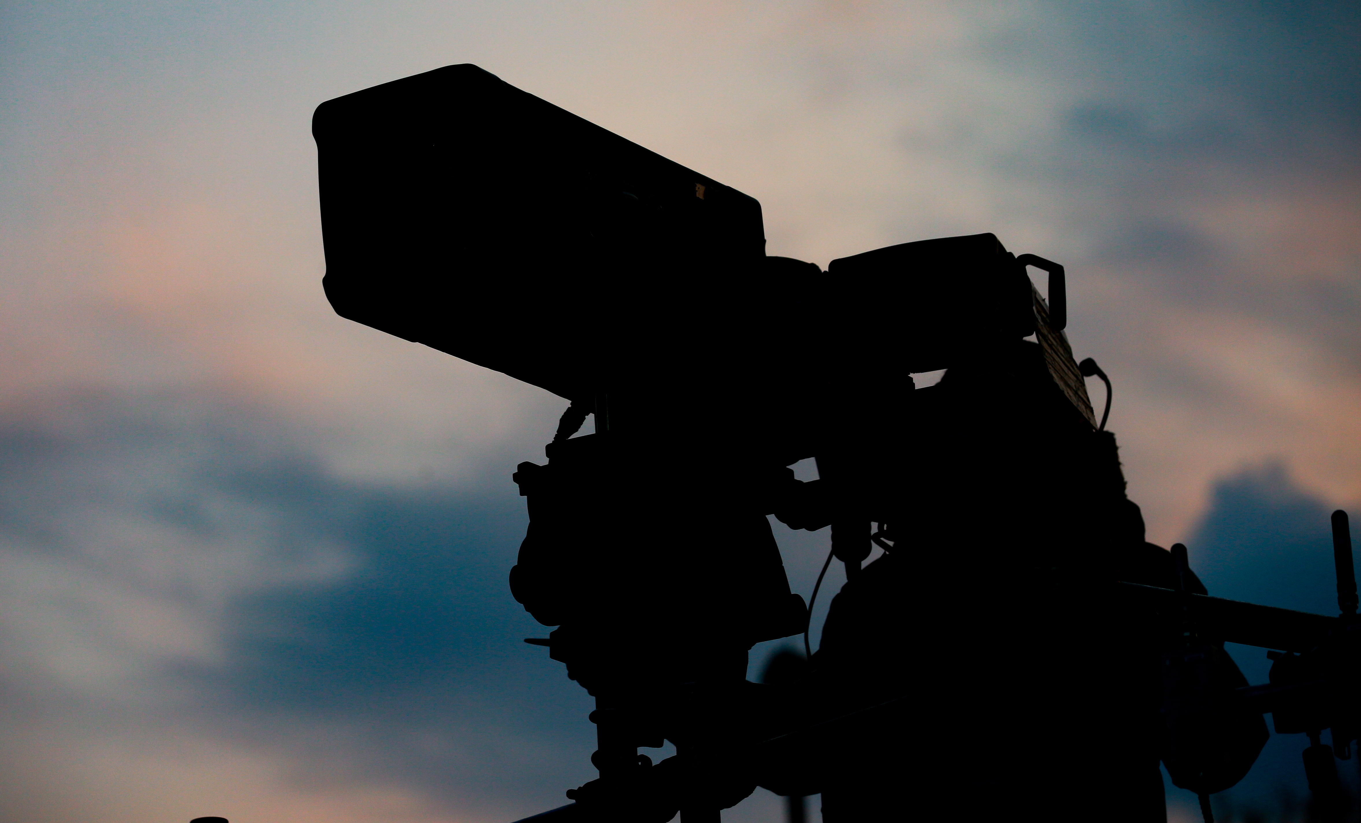 Sky Sports camera at the Cledara Abbey Stadium