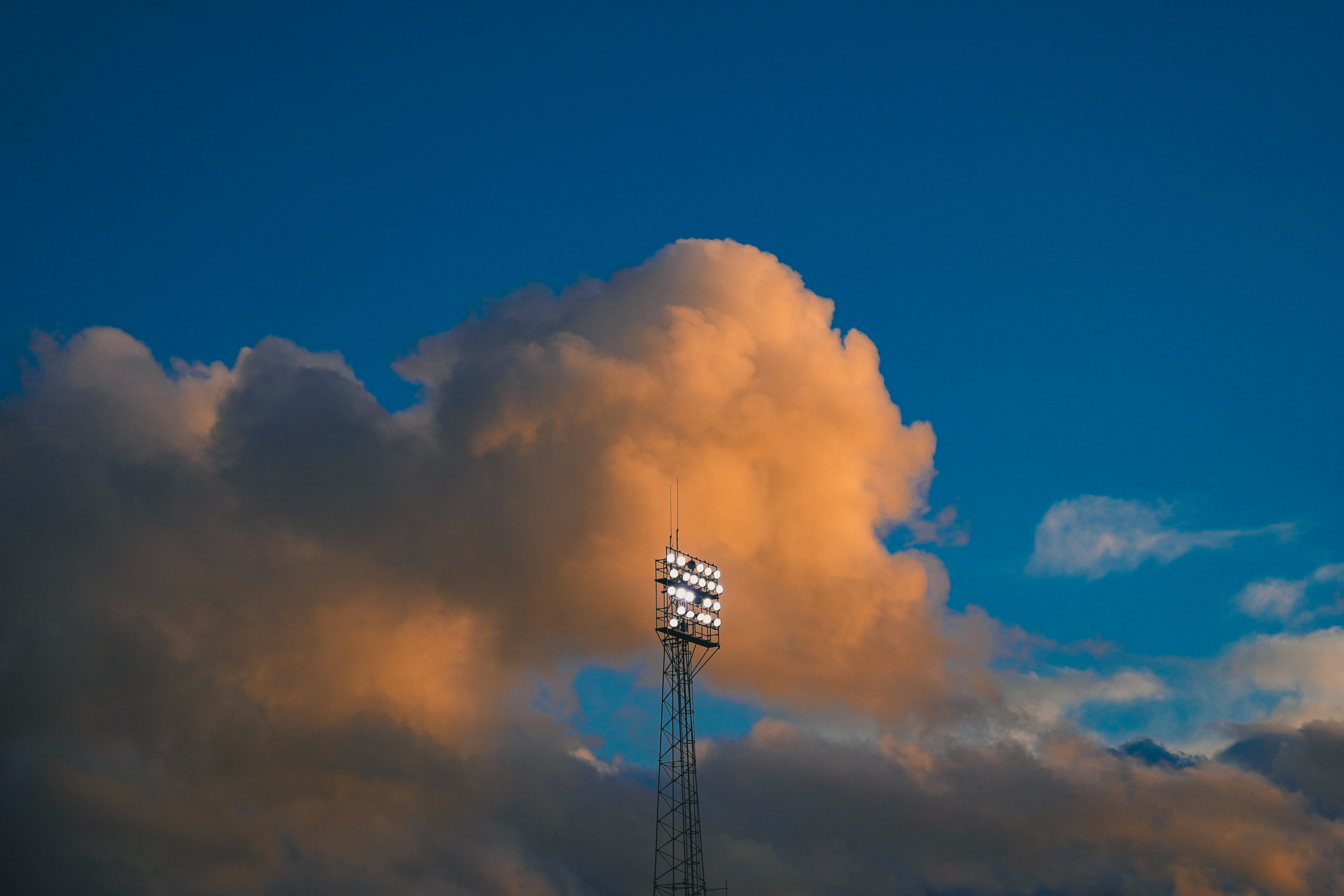 Floodlights at the Cledara Abbey Stadium