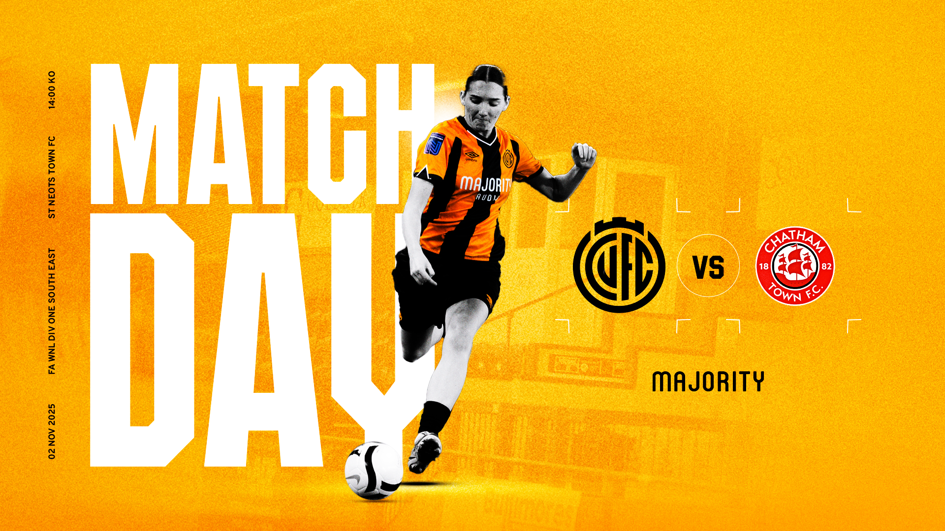 U's Women Matchday: Chatham Town (H)