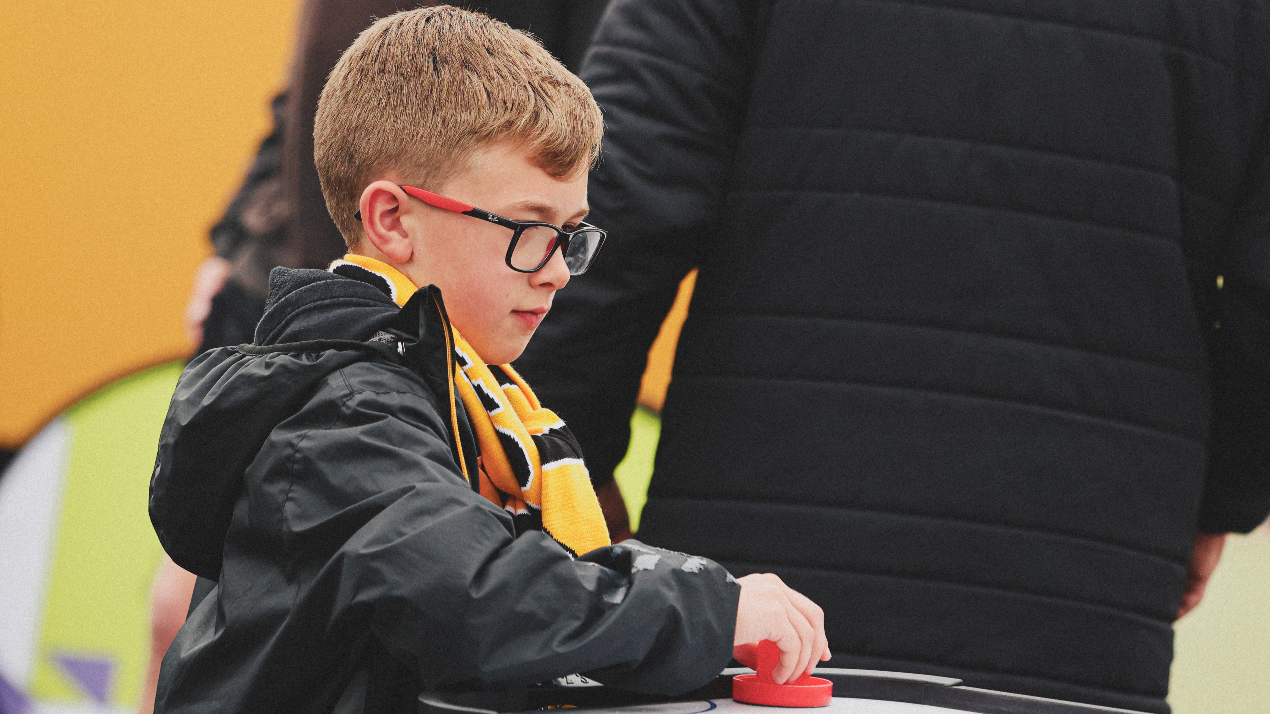 A young fan at the Cledara Abbey Stadium