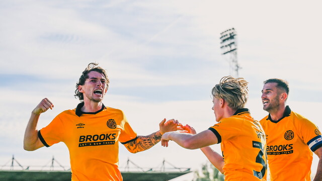Zak Bradshaw celebrates