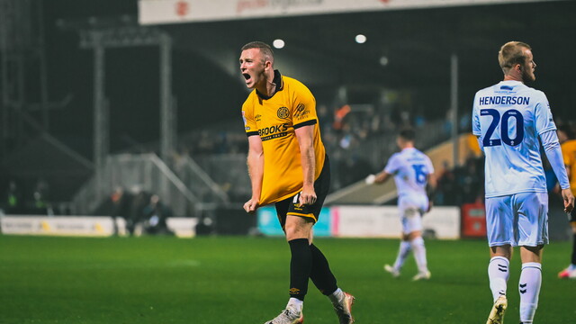 Shayne Lavery celebrates
