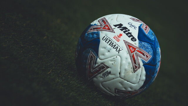 Close up of football