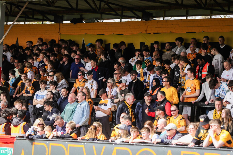 Supporters in the Newmarket Road End
