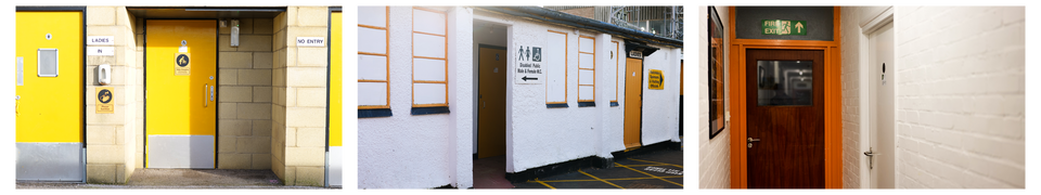 Accessibility toilets at the Cledara Abbey Stadium