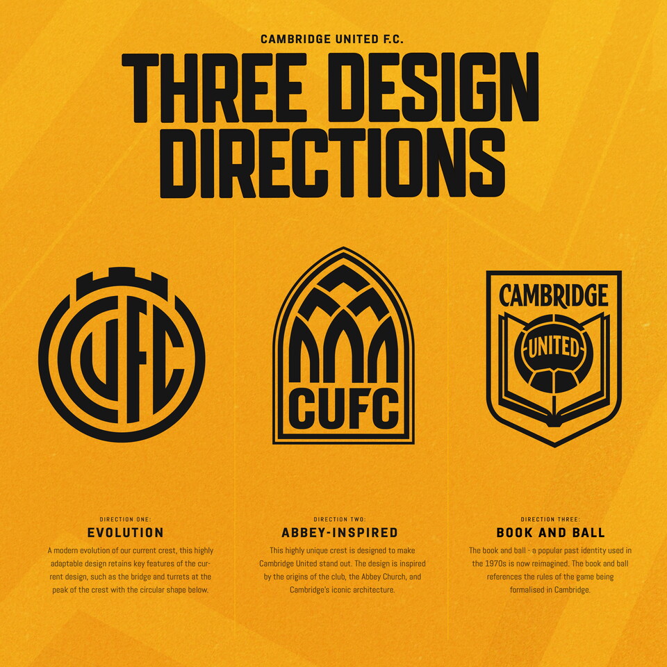 The three new Crest design directions