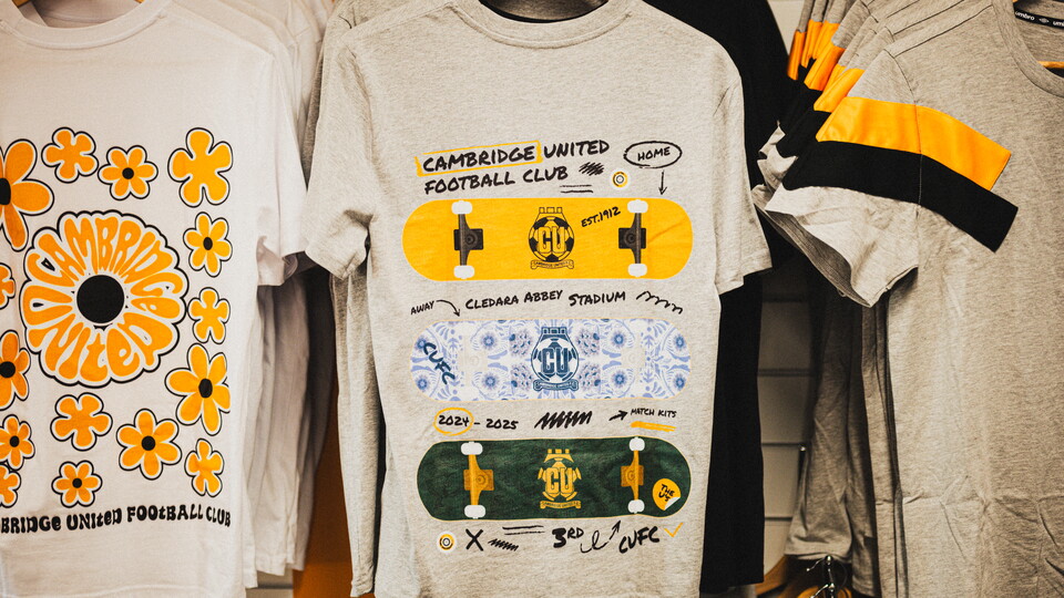 Merchandise inside the Club Shop