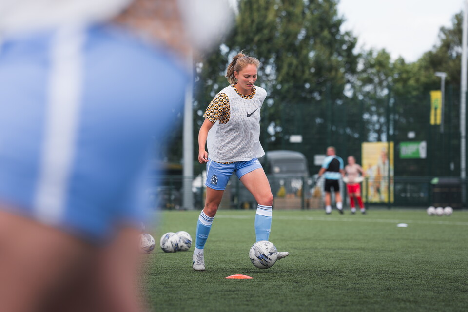 Cambridge United Women in action against Norwich City Ladies