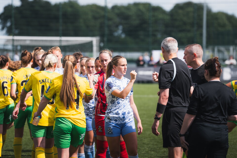 Cambridge United Women in action against Norwich City Ladies