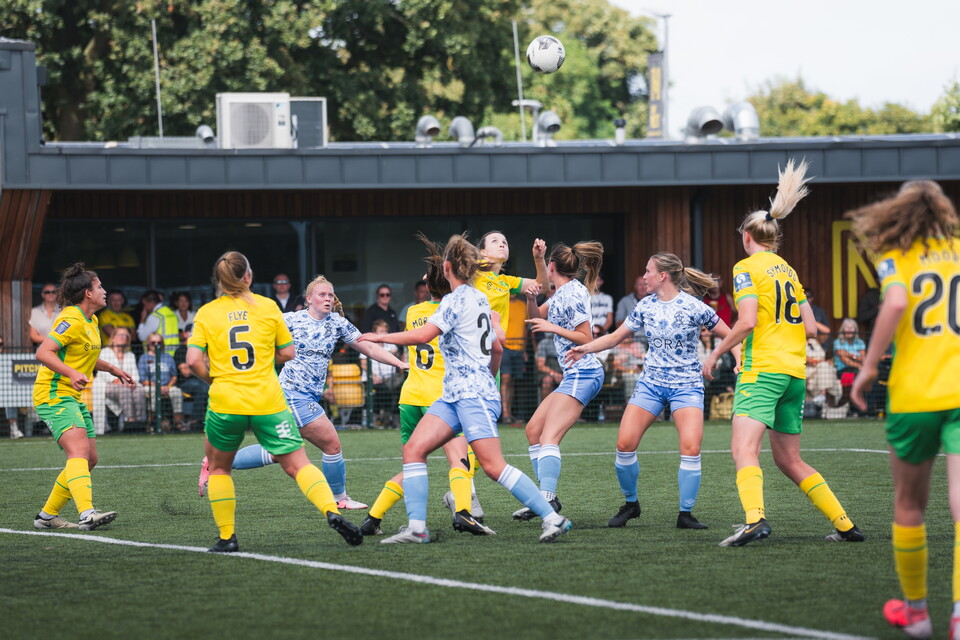 Cambridge United Women in action against Norwich City Ladies
