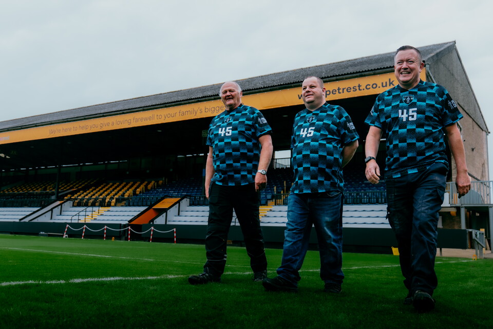 Team Cambridge United taking on the Prostate United challenge