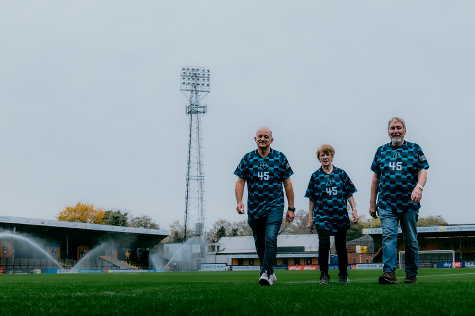 Team Cambridge United taking on the Prostate United challenge