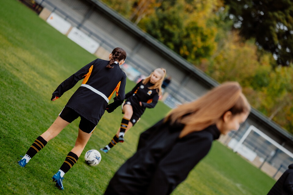 Cambridge United Women in action against Norwich City