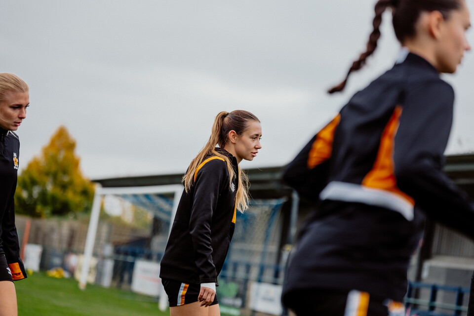 Cambridge United Women in action against Norwich City