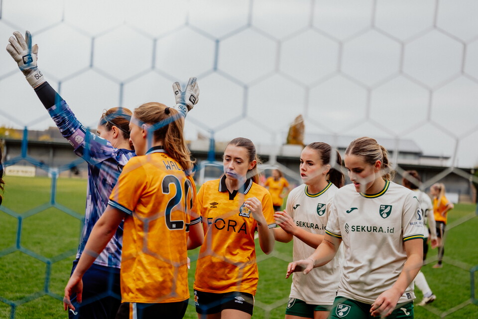 Cambridge United Women in action against Norwich City