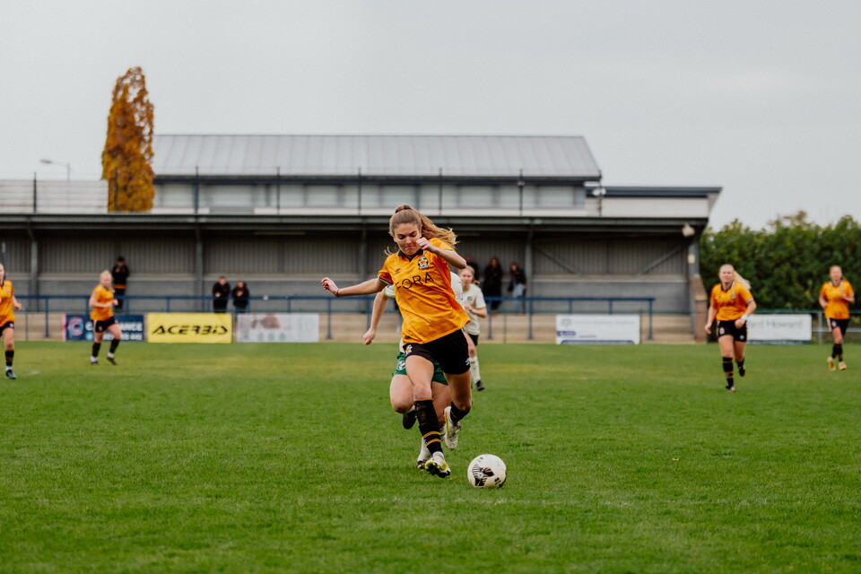Cambridge United Women in action against Norwich City