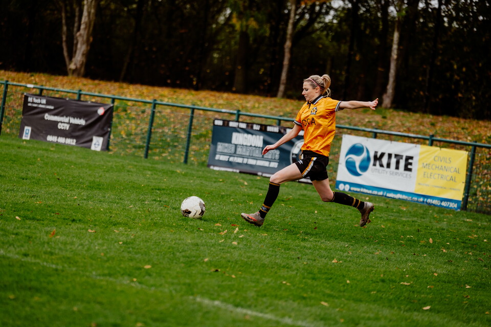 Cambridge United Women in action against Norwich City