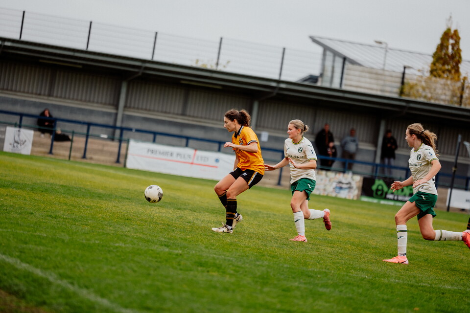 Cambridge United Women in action against Norwich City