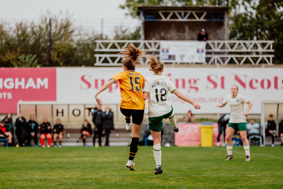 Cambridge United Women in action against Norwich City