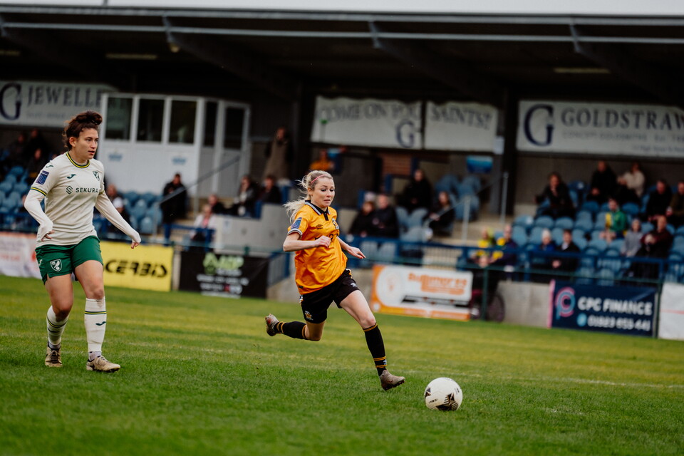 Cambridge United Women in action against Norwich City