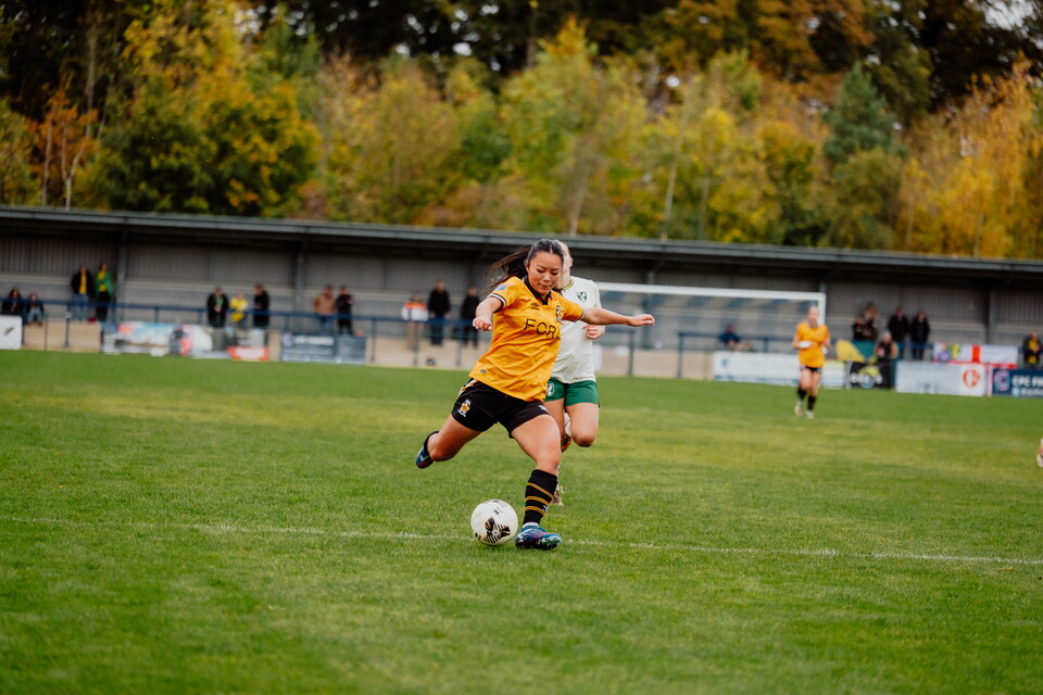 Cambridge United Women in action against Norwich City
