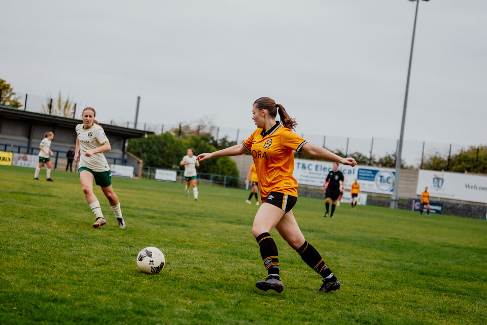 Cambridge United Women in action against Norwich City