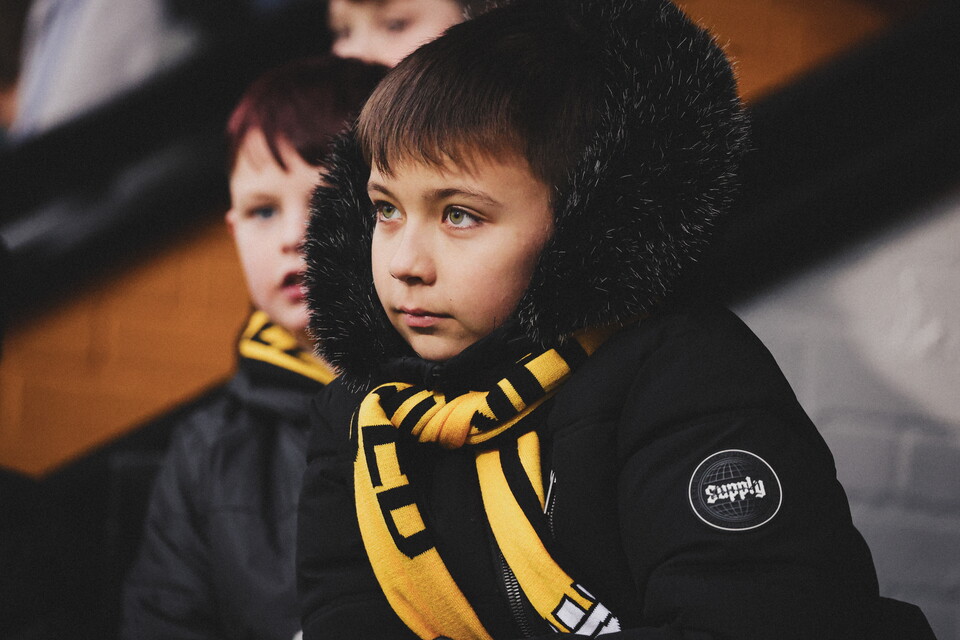 A young fan at the Cledara Abbey Stadium