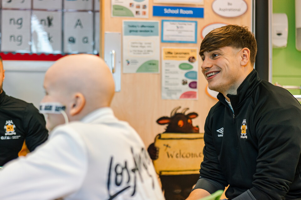 Players visit Pilgrim Pathways School